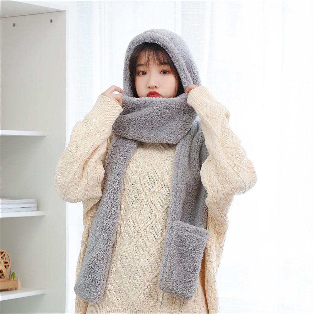 Mũ Trùm Đầu Giả Lông Thú Giữ Ấm Thời Trang Cho Nữ