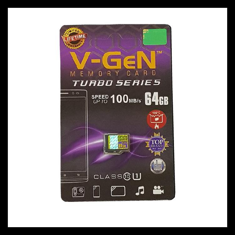 Micro Sd Vgen 64gb Class 10 Turbo | Microsd Hc V-Gen 64gb Class10 Code 1110