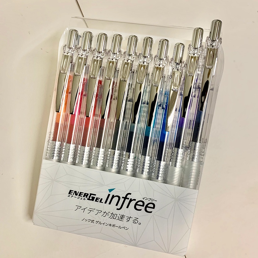 Combo 10 Bút Pentel Energel Infree 0.5mm BLN75TL - Siêu Mượt, Siêu Nhanh Khô