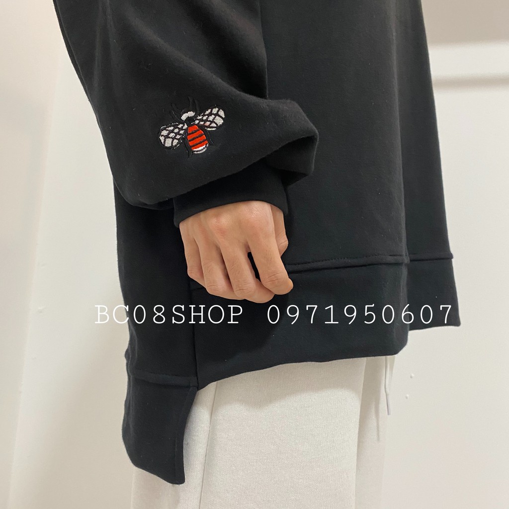 Áo Sweater Nữ Tay Phồng Lệch Tà Thiêu Ong 2 màu Đen Trắng form rộng BC160 | BigBuy360 - bigbuy360.vn