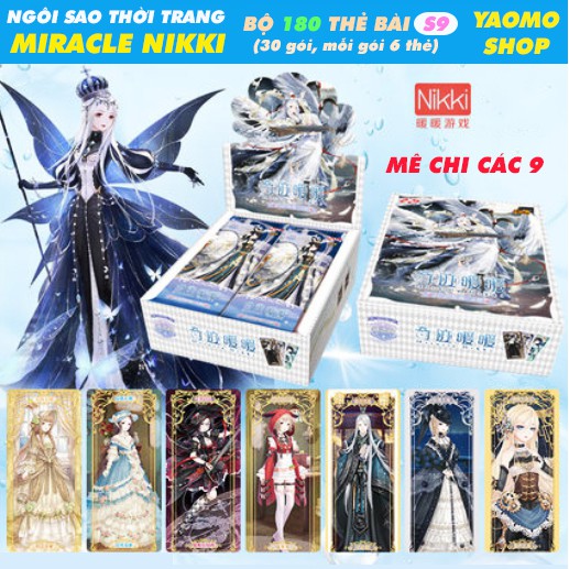 Bộ thẻ bài Ngôi Sao Thời Trang Miracle Nikki S9 Mê Chi Các 9 - postcard, bookmark