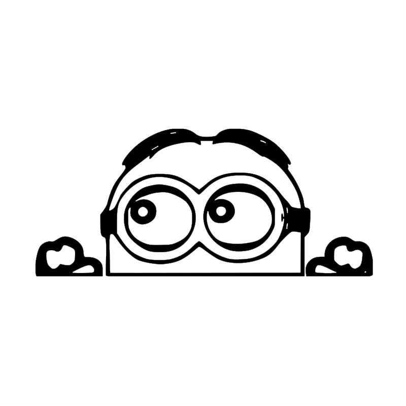 Nhãn Dán vinyl Hình minion 15Cmx6.5Cm Trang Trí Xe Hơi Xe Tải