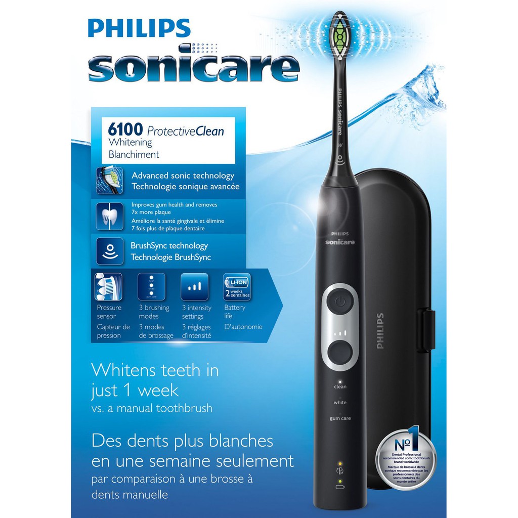 Philips 6100_Bàn chải điện sóng âm Philips Sonicare ProtectiveClean 6100