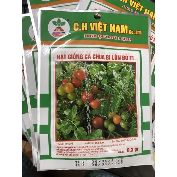 Hạt giống Cà Chua Bi lùn đỏ F1 (0.3 gram)