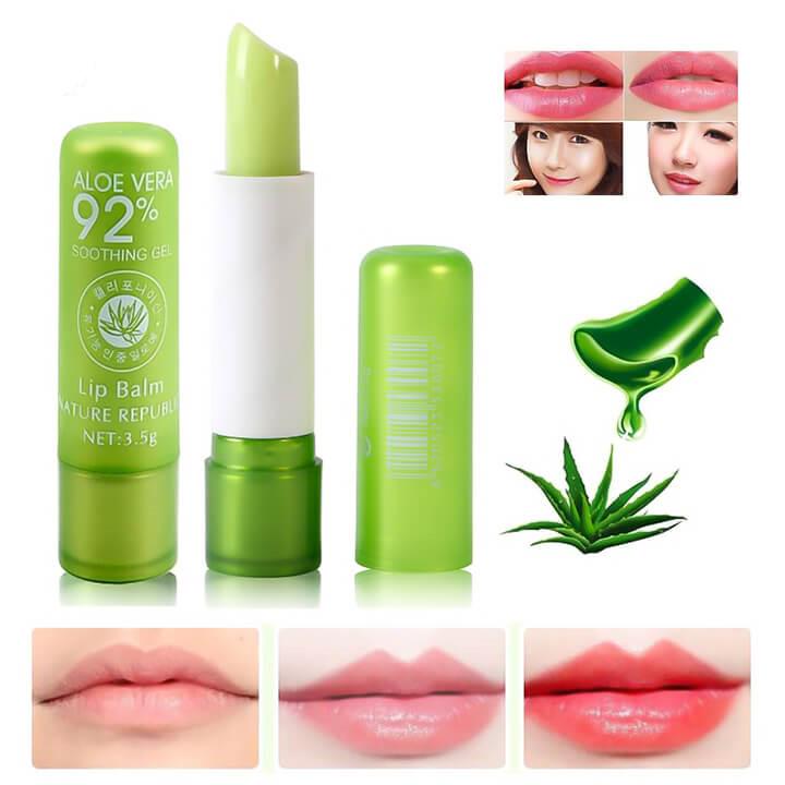 SON DƯỠNG MÔI LÔ HỘI ALOE VERA 92% DƯỠNG ẨM KÉP MÔI CĂNG MƯỚT