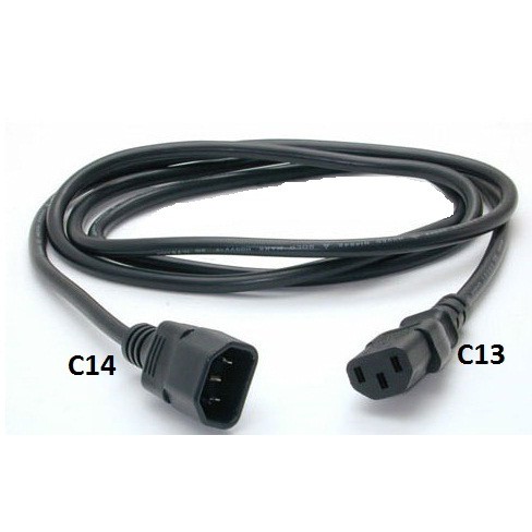 Dây nguồn ra UPS, PDU Chuẩn C13 C14 0.75mm x3 Dài 1,8 Mét
