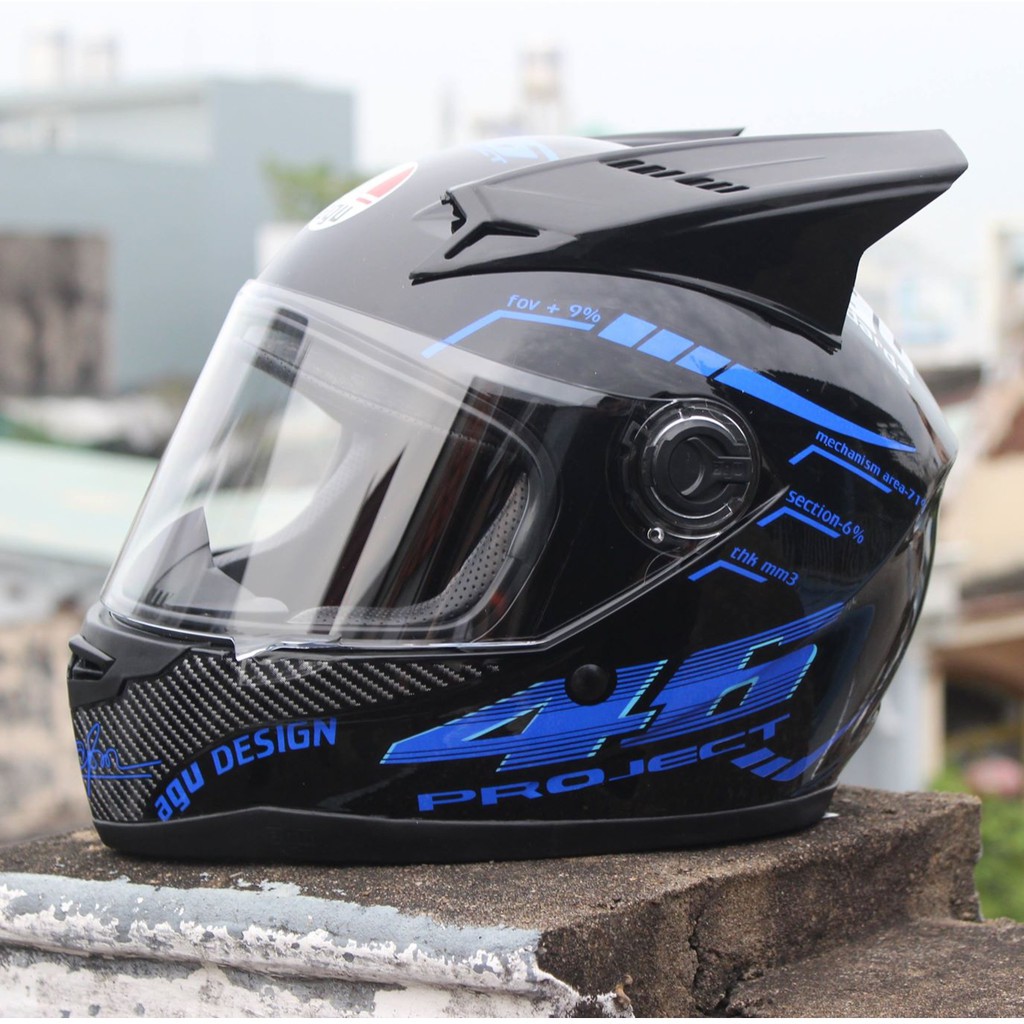 NÓN BẢO HIỂM AGU TEM PHẢN QUANG - RÙA - CÁ TẶNG TÚI ĐỰNG NÓN