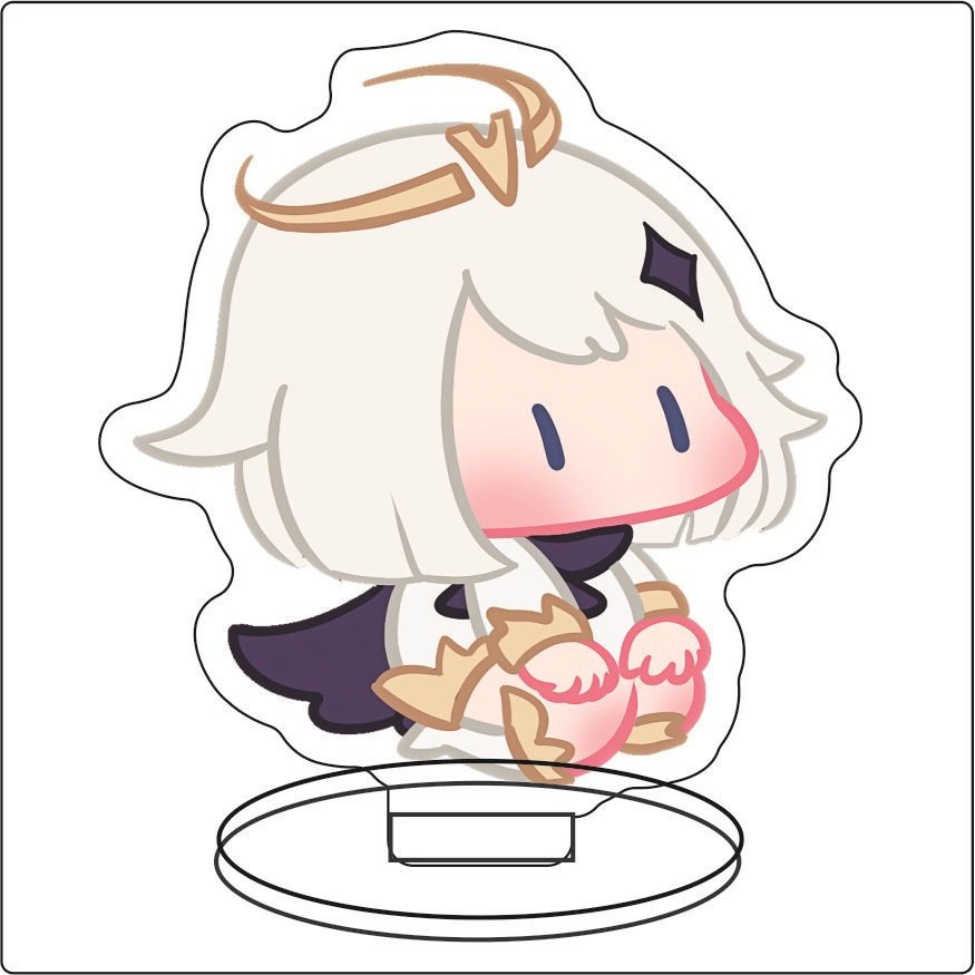 ( NGỒI ) Mô hình MINI GENSHIN IMPACT Standee game anime chibi mica trưng bày