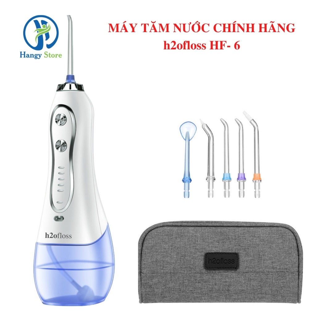 Máy tăm nước nhập khẩu chính hãng h2ofloss HF6 - Tặng bộ quà hấp dẫn kèm bảo hành chính hãng 01 hoặc 02 năm