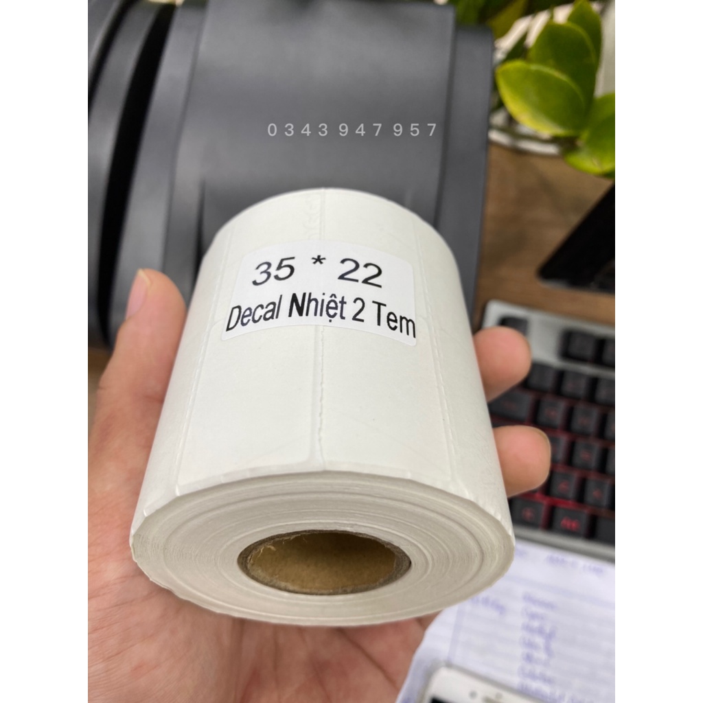 COMBO Máy in nhiệt Xprinter 350B - Giấy in mã vạch 2 tem khổ 35x22, 72x22mm in sản phẩm bartender, kiotviet, sapo, tpos
