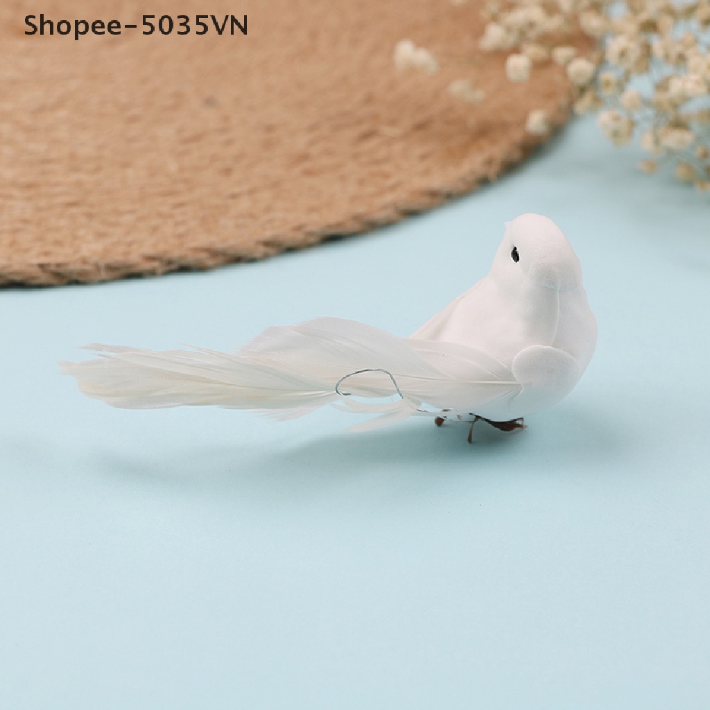 1 Chú Chim Giả mini Bằng Xốp Dùng Trang Trí