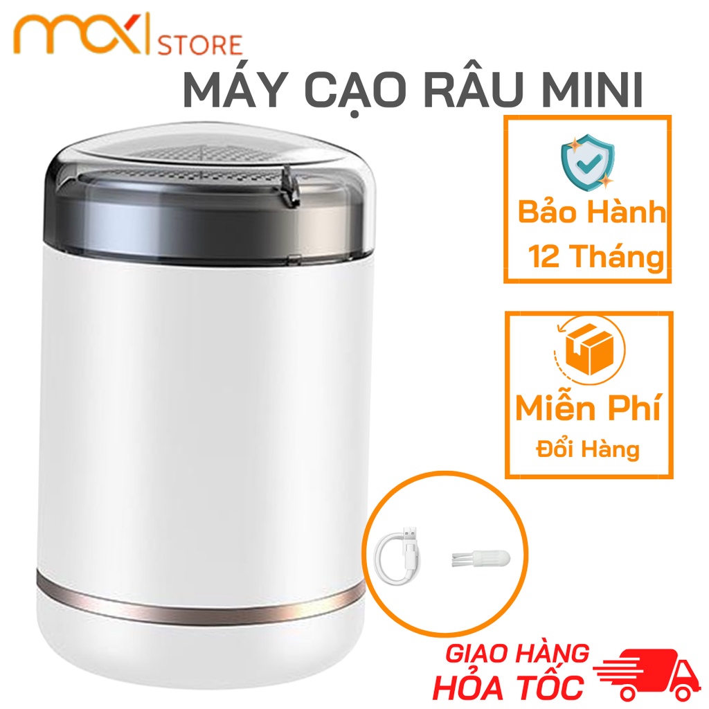 Máy Cạo Râu Mini SHAVER Tặng Kèm Bộ Chổi Vệ Sinh Và Cáp Sạc Làm Từ Nhựa ABS