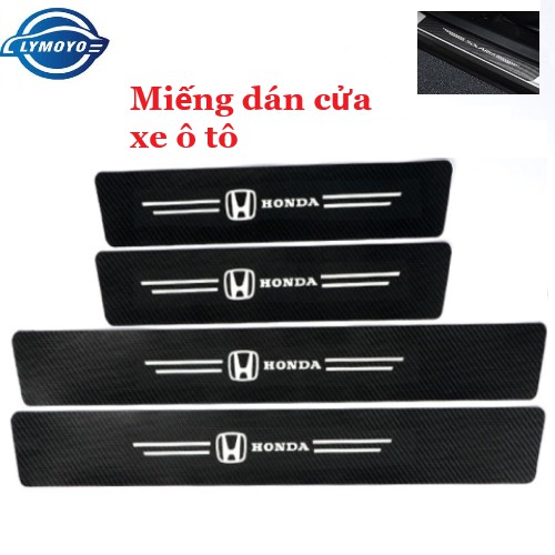 Miếng dán bệ cửa xe ô tô LYMOYO chống trầy xước trang trí cho Perodua Myvi Proton Toyota Honda