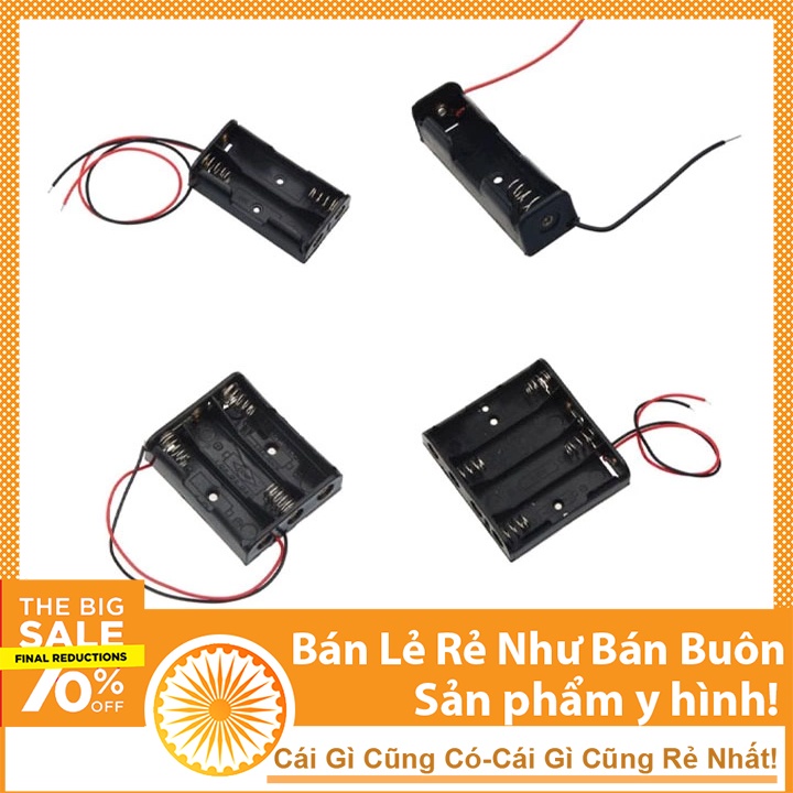 Các Loại Đế Pin AA Không Nắp - Đế Pin Con Thỏ AA 1,5V