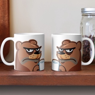 Cốc sứ Gấu Bear giận dữ uống coffee