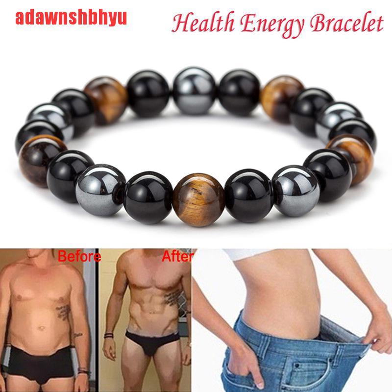Vòng Tay Chuỗi Hạt Đá Hematite Chăm Sóc Sức Khỏe Giảm Cân Cho Nam