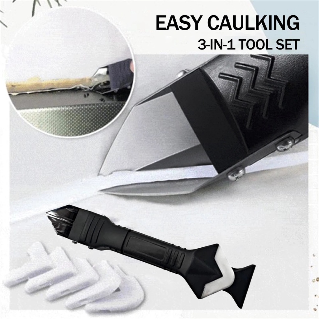 Bộ dụng cụ cạo keo bằng silicone 3 trong 1 tiện dụng