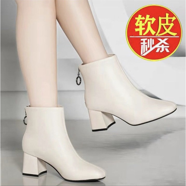 (S155) Bốt nữ gót 5 phân lót lông (mã 816-có khóa sau)
