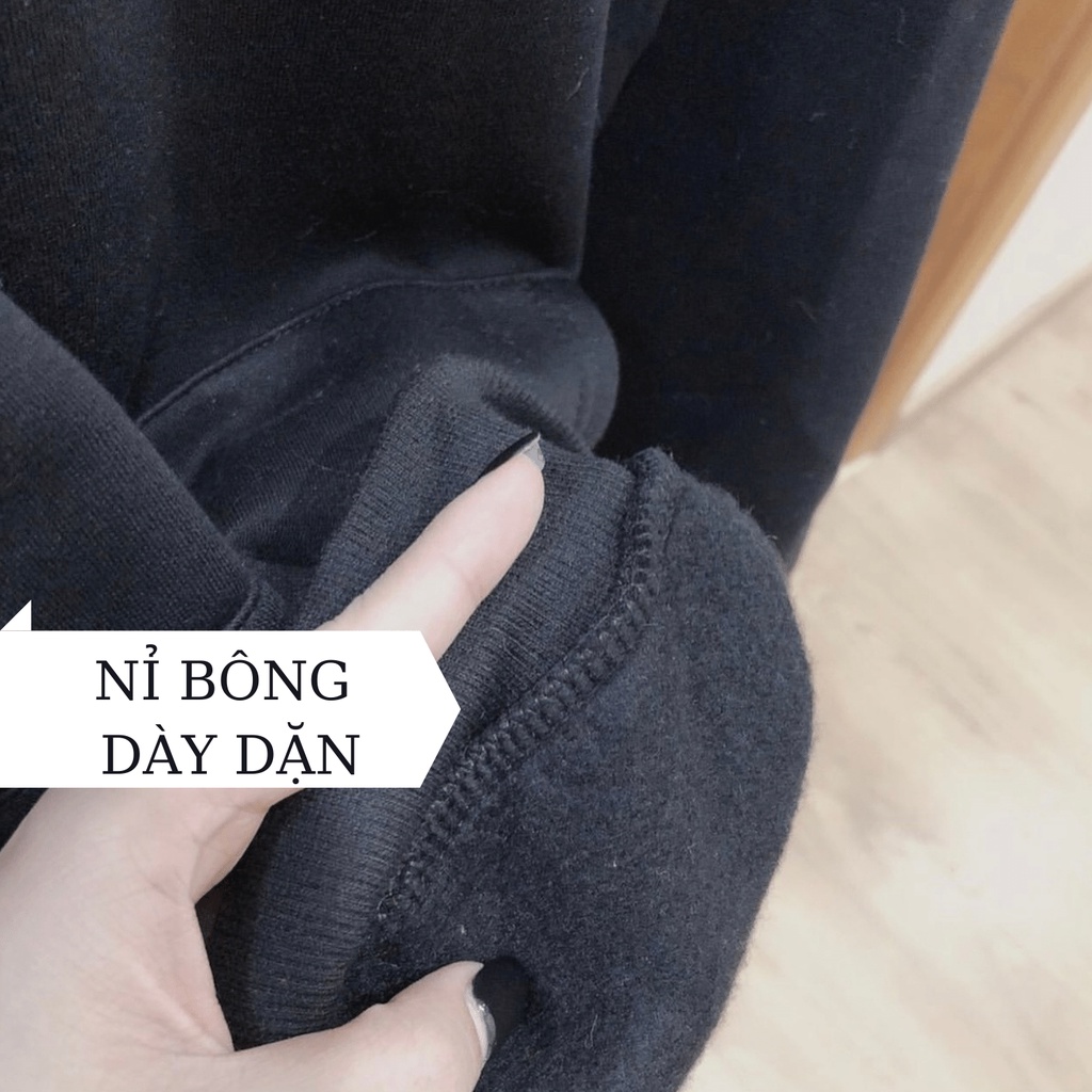 Áo hoodie nữ form rộng Min Room, áo nỉ unisex mũ hai lớp dày dặn NOPASS AHNP | BigBuy360 - bigbuy360.vn