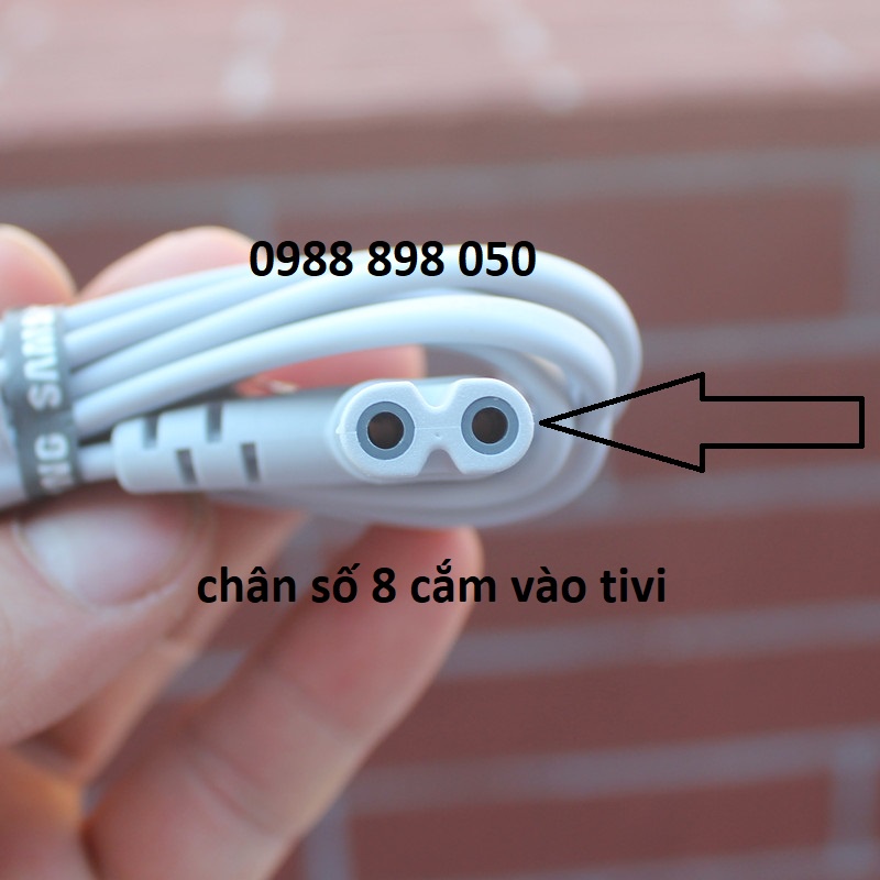 dây cáp nguồn 220v cho tv samsung chân vuông góc số 8 chính hãng