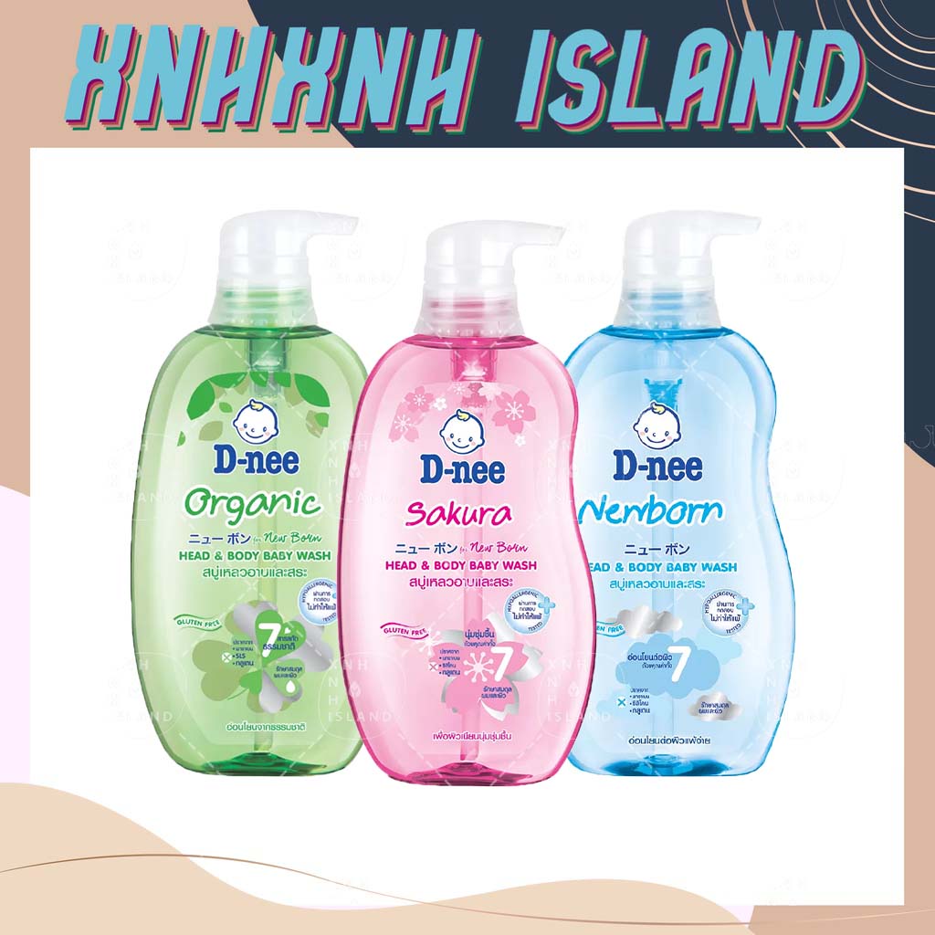 Sữa Tắm Gội Toàn Thân Cho Bé Dnee Pure 380ml