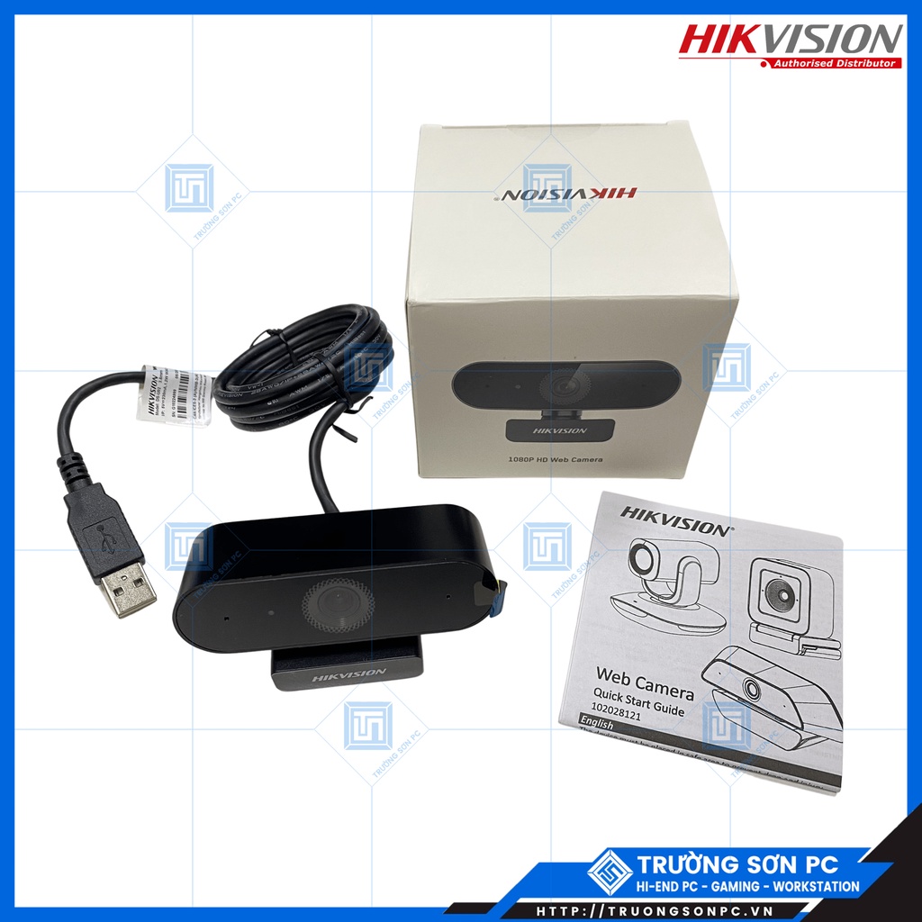 Webcam Máy Tính PC Livestream Full HD Có MIC 1080P Hikvision DSU02 | BH 24 Tháng