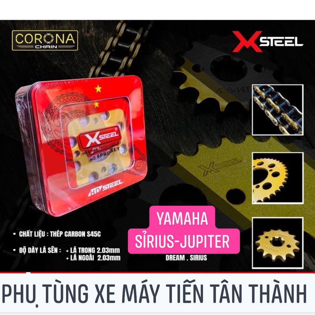 (SIÊU RẺ) COMBO SÊN NHÔNG ĐĨA XÍCH X1R CÔRONA SIRIUS JUPITER