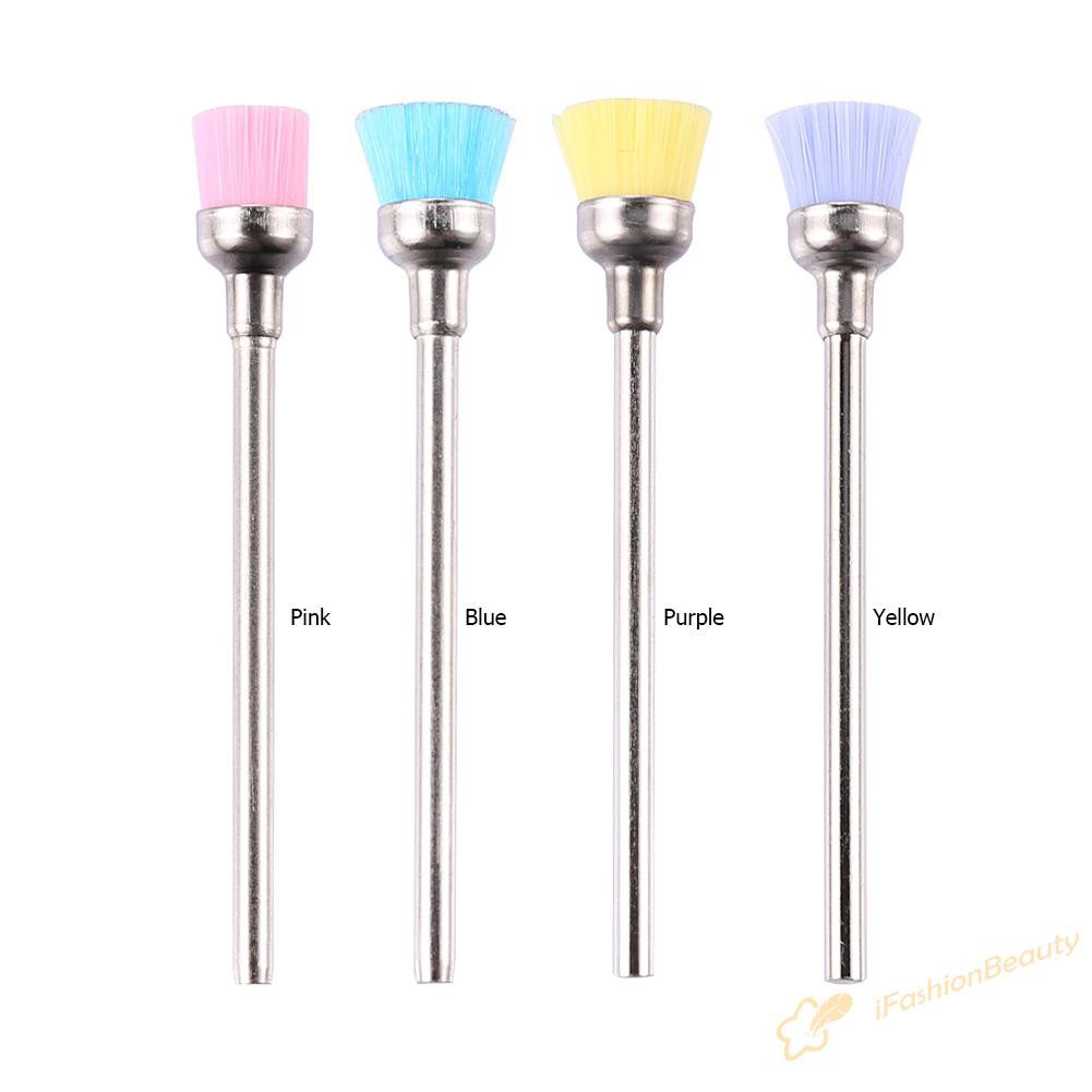 【New】Nylon Nail Art Drill Cleaning Brush Bit Electric Manicure Polishing Files