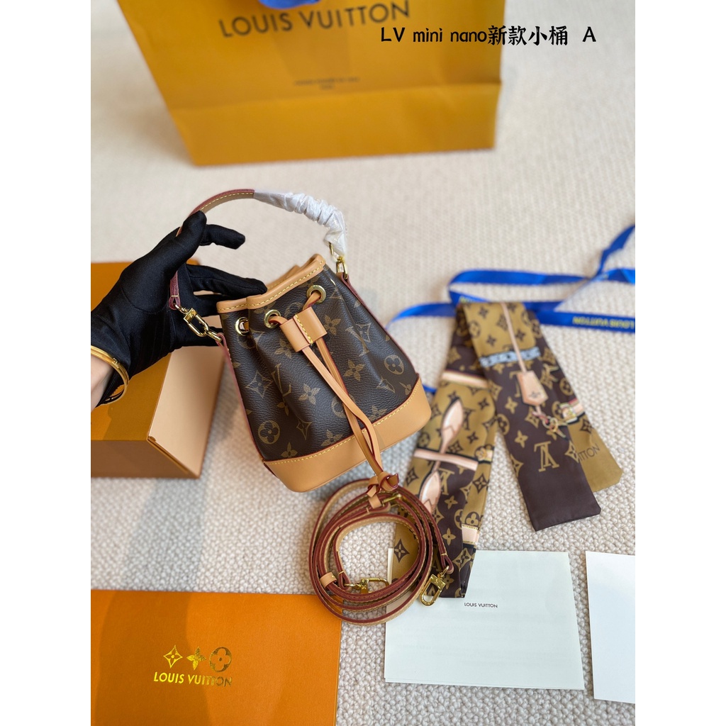 Túi xách nữ đeo vai da thật 𝑳𝒐𝒖𝒊𝒔 𝑽𝒖𝒊𝒕𝒕𝒐𝒏 LV dây rút kiểu mới, sành điệu,cá tính