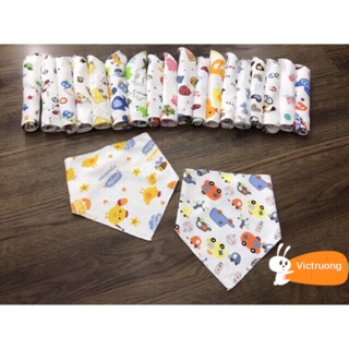 Set 5 yếm cotton hình thú bé trai/ bé gái