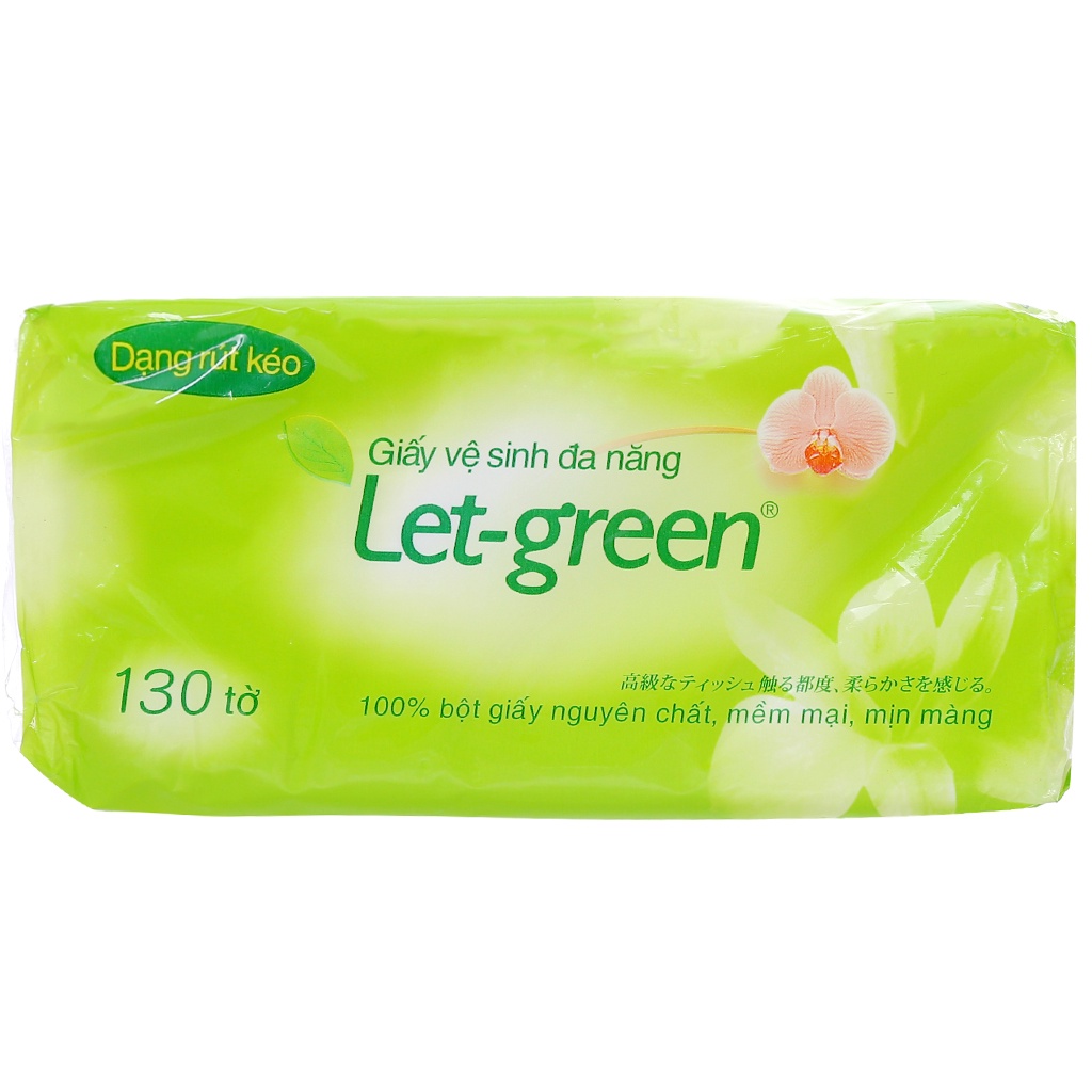 Khăn giấy đa năng Let-green 15x21cm lốc 4 gói x 130 tờ
