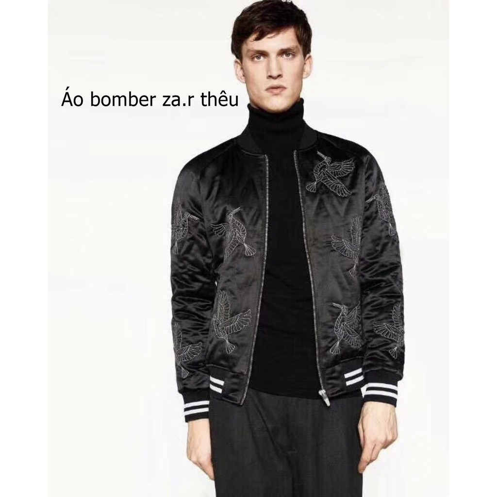 Áo Boomber Zara thêu