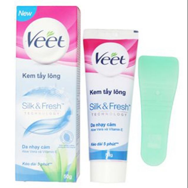 Kem Tẩy Lông Veet Silk & Fresh Sensitive 50g Dành Cho Da Nhạy Cảm