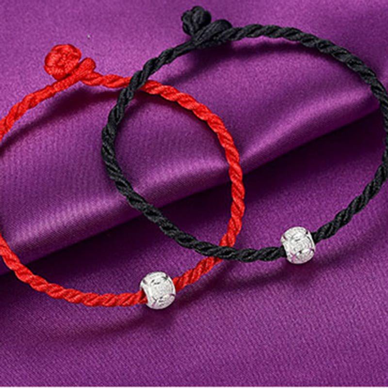 Vòng Tay Chỉ Đỏ May Mắn Mix Bi Bạc Ta 6 Ly -Trang Sức TNC JEWELLERY