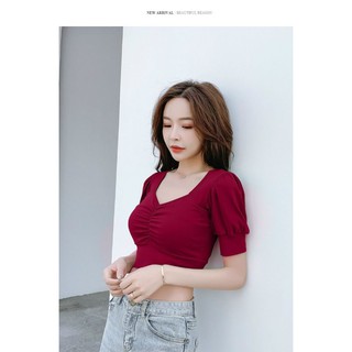 Áo kiểu gân basic nhúng gb