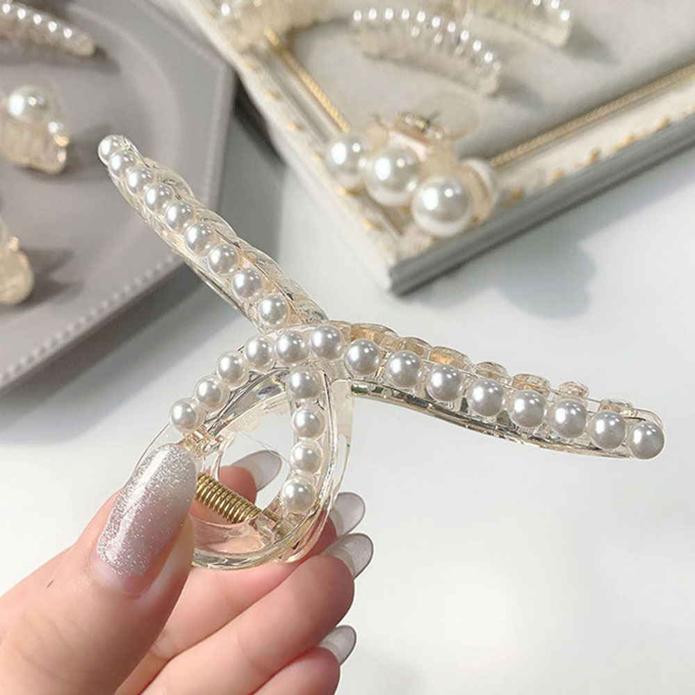Kẹp gắp tóc đính ngọc trai nhân tạo thời trang cho nữ