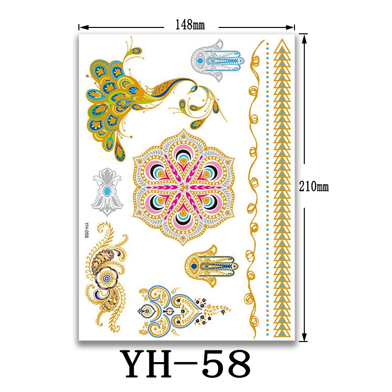 Hình Xăm Dán Tạm Thời Hình Bướm Đẹp Mắt