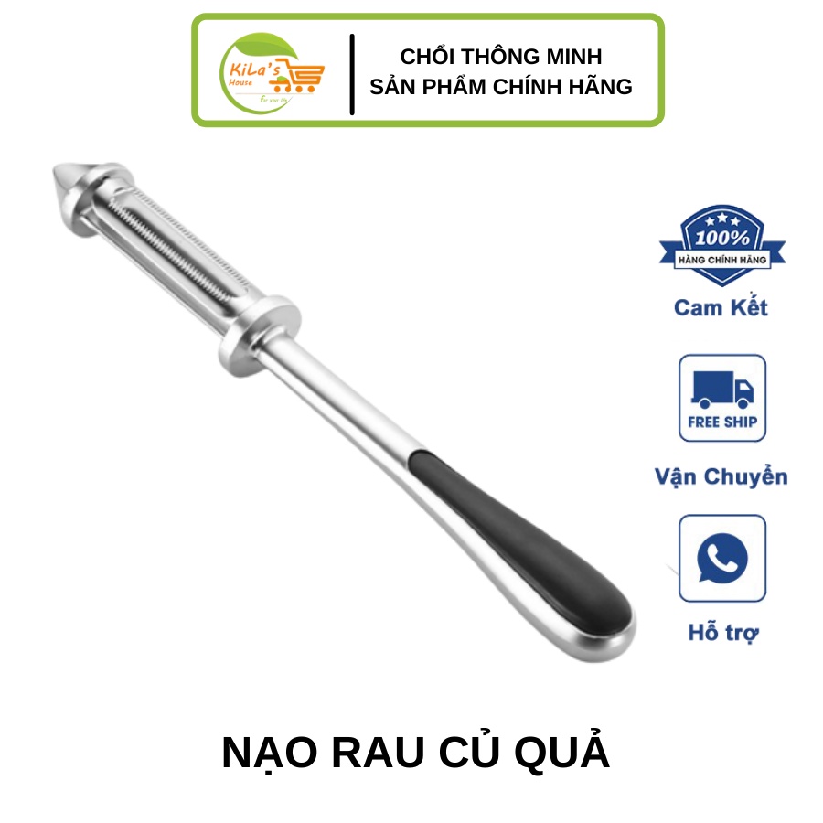 Nạo rau củ quả inox đa năng 4 in 1 - Nạo vỏ bào sợi khoét vỏ đa năng dễ dàng tiện lợi HOT