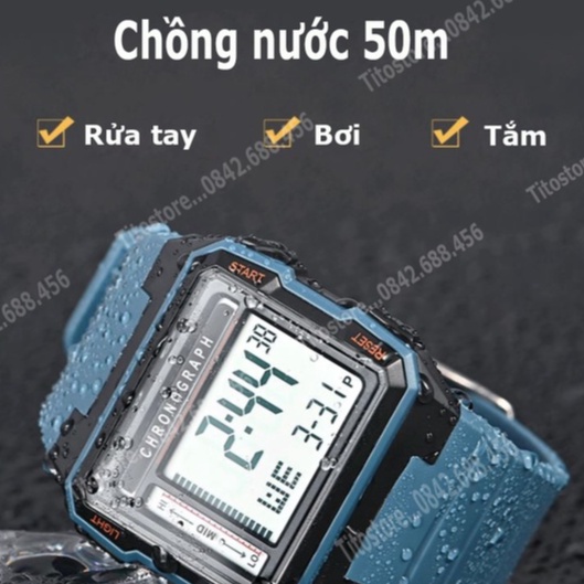 Đồng hồ Nam Lính Thủy Đánh Bộ Thể Thao,Chống Thấm Nước LED Báo Động,Kỹ Thuật Số Đeo Tay