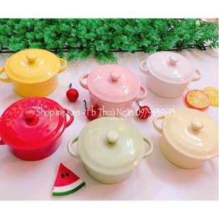 Bát sứ 2 quai có nắp 200ml
