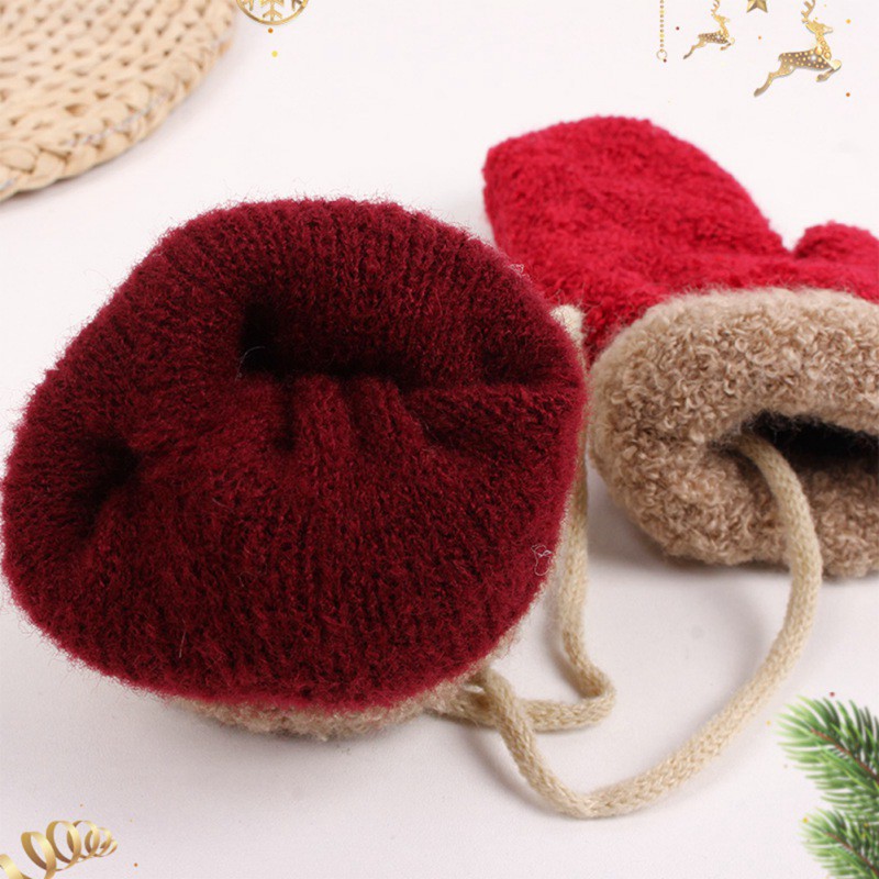 Đôi Găng Tay Giữ Ấm Mùa Đông Họa Tiết Hoạt Hình Cho Bé