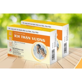 ÍCH THẬN VƯƠNG Hỗ trợ kiểm soát các triệu chứng và biến chứng của suy thận, giúp bảo vệ thận hộp 30 viên