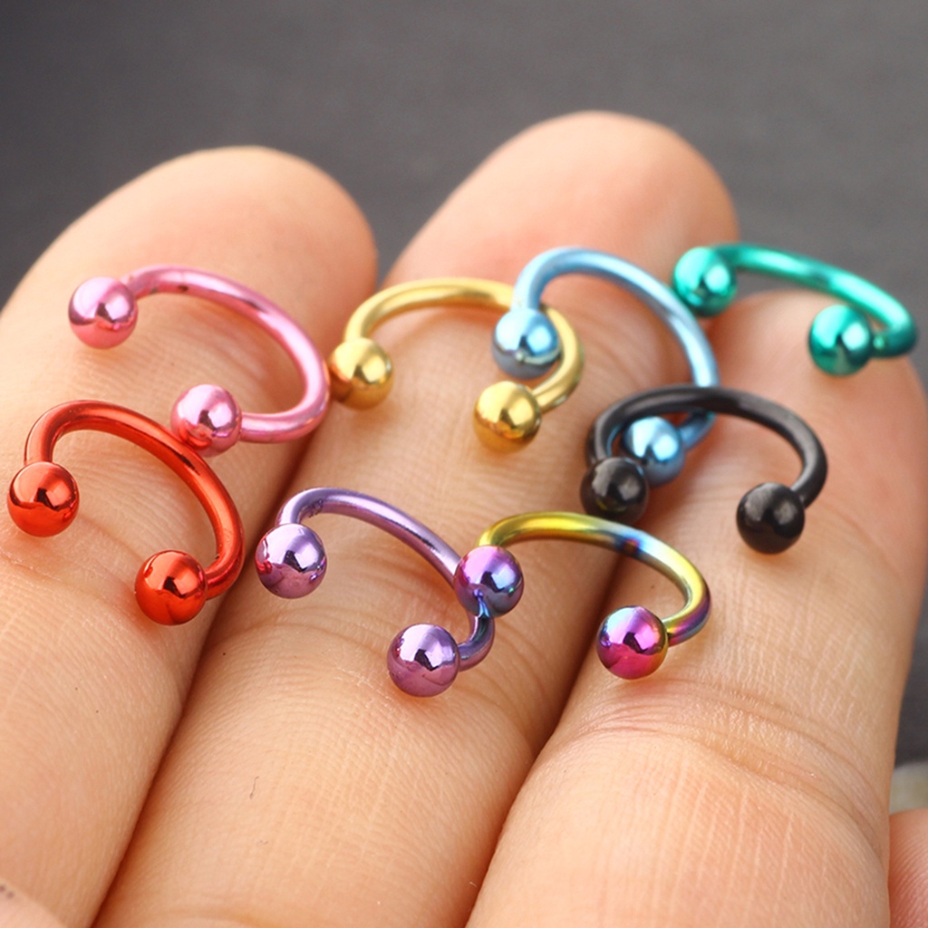 Khuyên Mũi Hình Quả Tạ Tròn Thời Trang Unisex