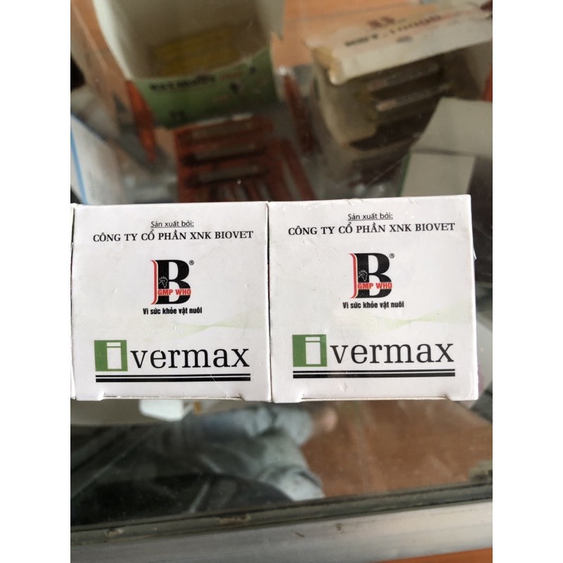 Ivermax_20ML_Đánh bay ve, ghẻ, giận, bọ chét, bọ nhảy. Nội ngoại ký sinh trùng