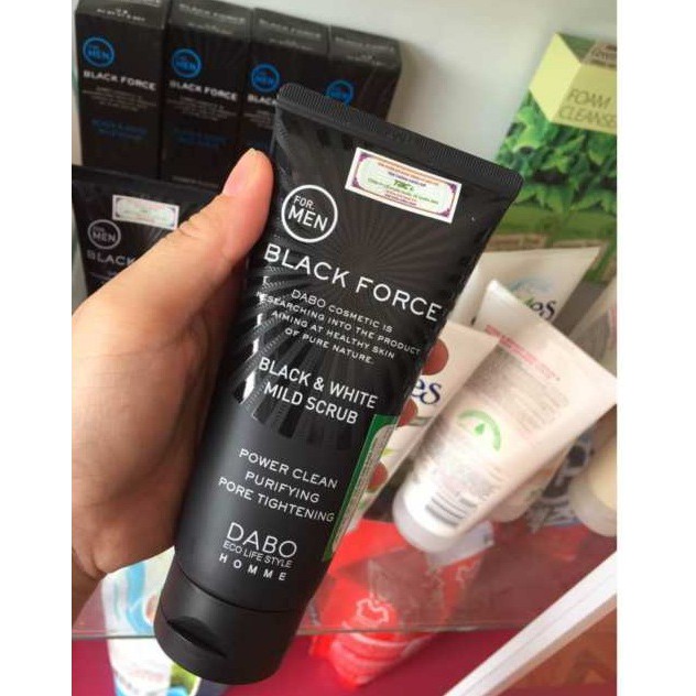 Sữa rửa mặt dành cho nam DABO BLACK FORCE For Men Hàn Quốc (120ml)