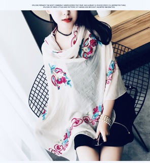 Khăn choàng thêu khăn choàng du lịch biển