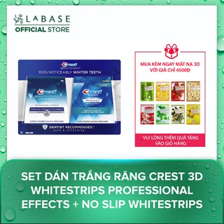 Set dán trắng răng Crest 3D Whitestrips Professional Effects + No Slip Whitestrips