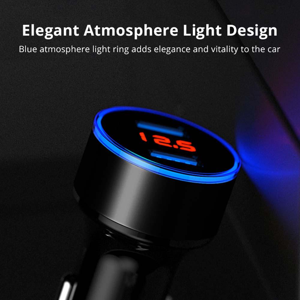 Tẩu Sạc Thông Minh Với Hai Cổng USB GPS Cho Xe Hơi