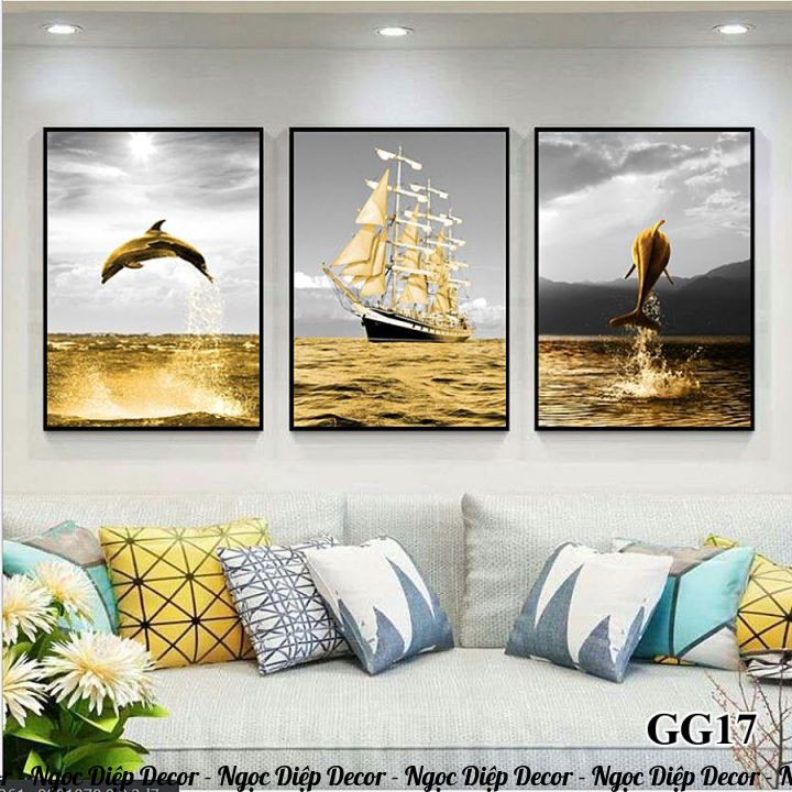 [HOT] kHUNG GỖ VẢI CANVAS - 20 Bộ tranh treo tường 3 bức phong cách hiện đại - phong cách Bắc Âu- Melyhome MELYHOME