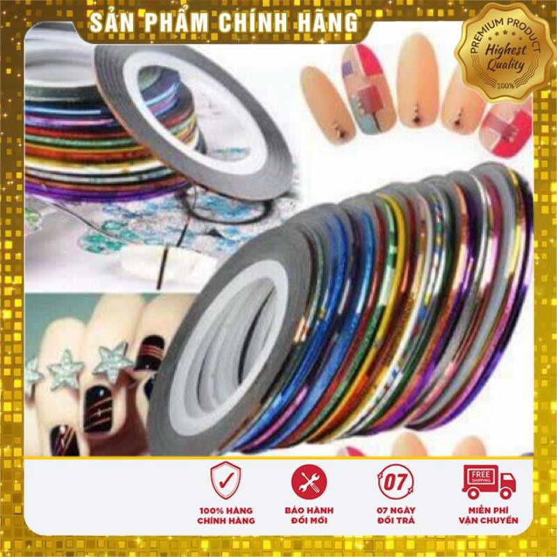 Kim tuyến nail dạng sợi, Set 40 cái dây kim tuyến trang trí móng Thiên Di Nail